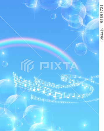 青空に浮かぶシャボン玉 92897721