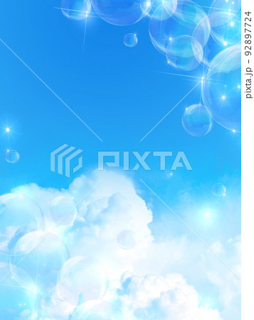 青空に浮かぶシャボン玉 青空に浮かぶシャボン玉 92897724