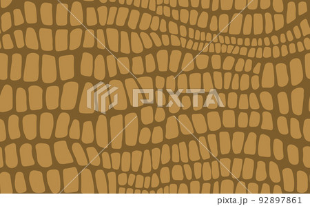Abstract modern crocodile leather seamless pattern. Animals trendy background. Beige decorative vector illustration for print, fabric, textile. Modern ornament of stylized alligator skin Abstract modern crocodile leather seamless pattern. Animals trendy background. Beige decorative vector illustration for print, fabric, textile. Modern ornament of stylized alligator skin 92897861