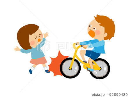 自転車の事故　歩行者の衝突事故 92899420