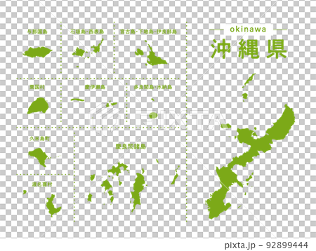 Map of Okinawa prefecture whole set 92899444
