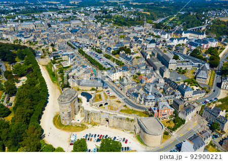 Aerial view of french city Dinan Aerial view of french city Dinan 92900221