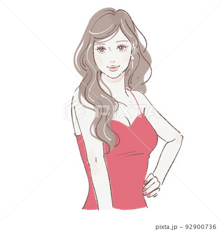 若い女性の水彩ポートレートのイラスト素材 女性イラスト アートプレート ERTE [120721619] PIXTA - 絵画