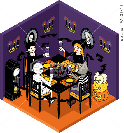 アイソメトリック　お化けたちのハロウィンパーティ 92903313