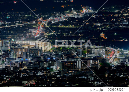 新日本三大夜景奈良若草山からの夜景 二条大路南一丁目付近 92903394