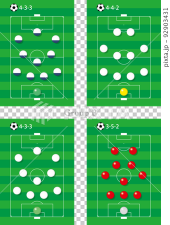 サッカーのフォーメーション 92903431