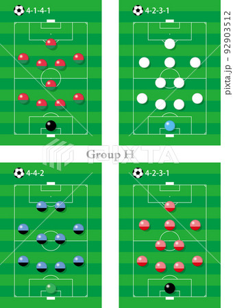 サッカーのフォーメーション 92903512
