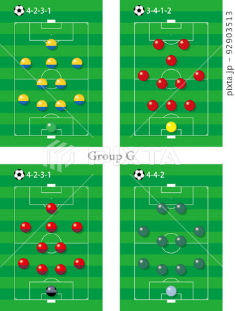 サッカーのフォーメーション 92903513
