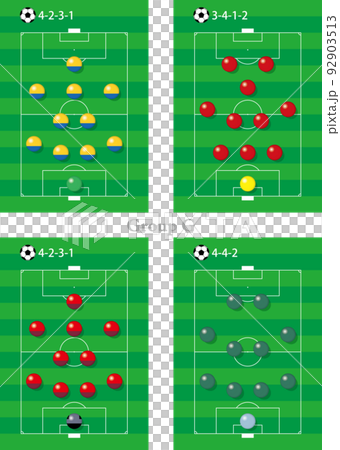 サッカーのフォーメーション 92903513