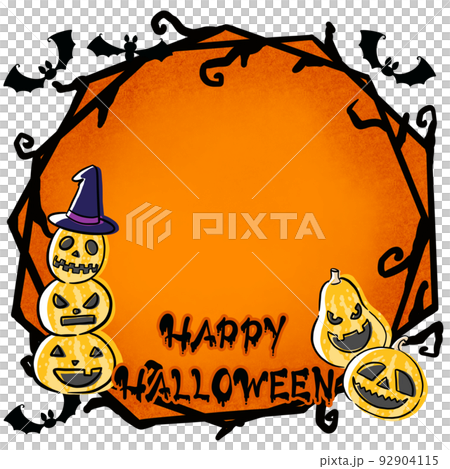 帶有萬聖節形象的裝飾框架 帶有萬聖節形象的裝飾框架 92904115