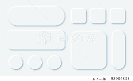 ニューモーフィズムのフレームセット 92904333