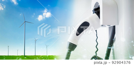 EV charging station for environment friendly EV charging station for environment friendly 92904376