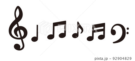 ポップな音符のデザイン 92904829
