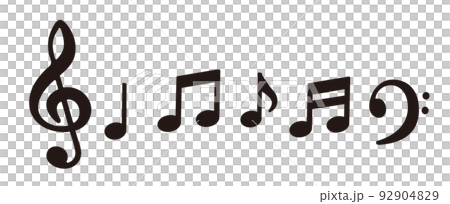 ポップな音符のデザイン 92904829