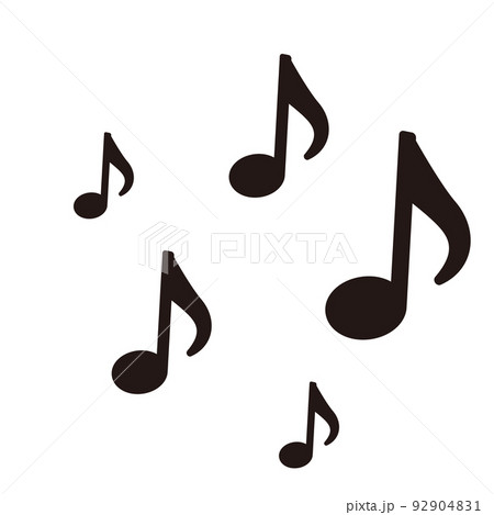 ポップな音符のデザイン 92904831