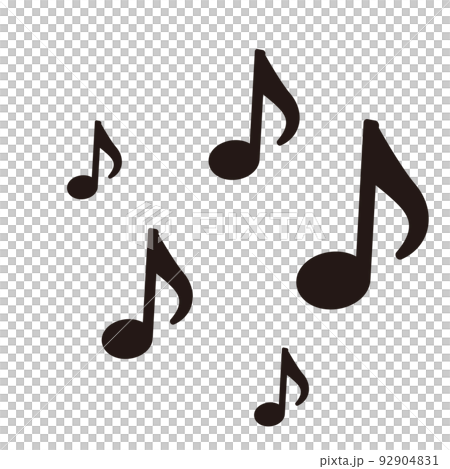 ポップな音符のデザイン 92904831