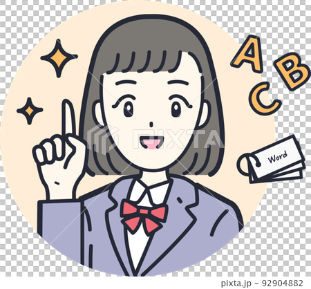 積極表達女學生圈子圖標素材 92904882