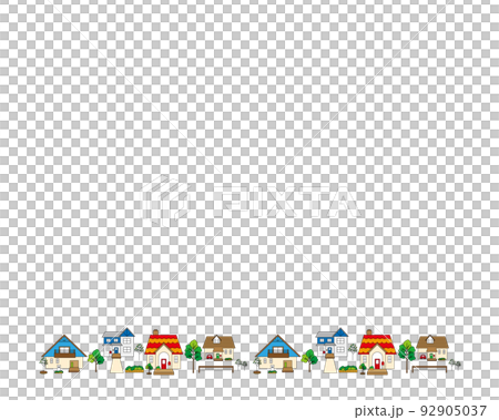 町並みのベクターイラストフレーム 92905037