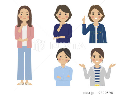 女性の上半身ポーズ集3 92905981