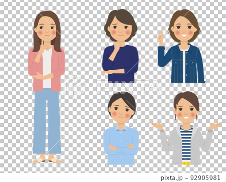 女性の上半身ポーズ集3 92905981