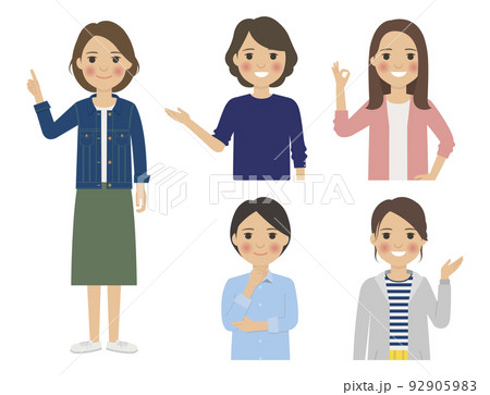 女性の上半身ポーズ集2 92905983