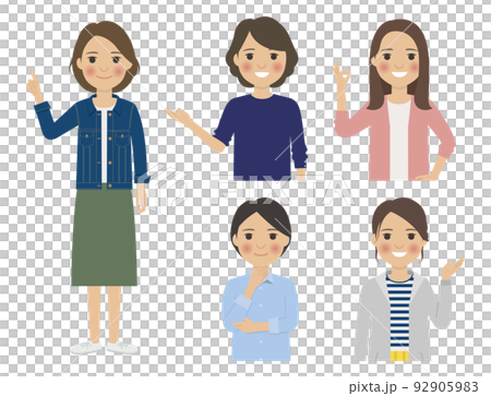 女性の上半身ポーズ集2 92905983