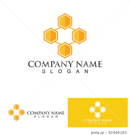 Bee honey logo vector icon symbol illustration design template 92906163