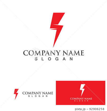 Thunderbolt logo and symbol vector 92906258