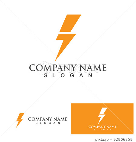 Thunderbolt logo and symbol vector 92906259