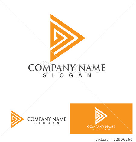 Pyramid Logo and symbol vector element 92906260