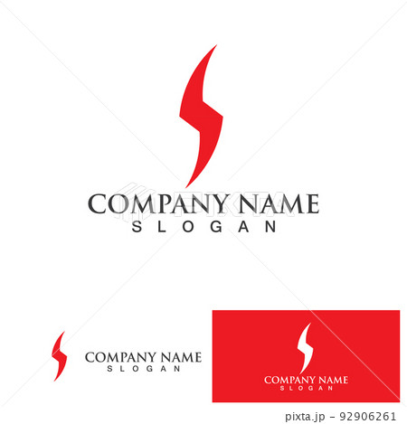 Thunderbolt logo and symbol vector 92906261