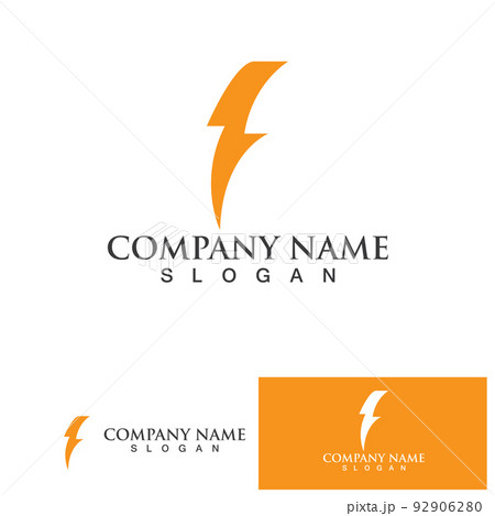 Thunderbolt logo and symbol vector Thunderbolt logo and symbol vector 92906280