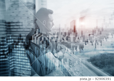 Traders work in the stock market. Financial or Economic concept Traders work in the stock market. Financial or Economic concept 92906391