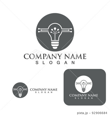 Bulb energy thunder bolt concept logo icon vector template Bulb energy thunder bolt concept logo icon vector template 92906684