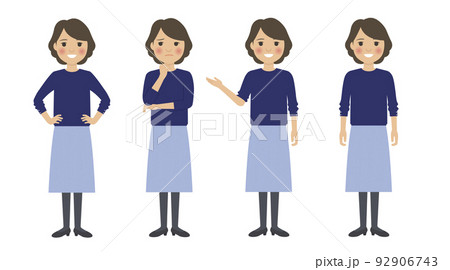女性のポーズ集A 92906743