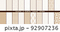 Geometric set of seamless gold and white patterns. Simpless graphics 92907236