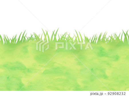 草原 水彩風イラスト素材 草原 水彩風イラスト素材 92908232