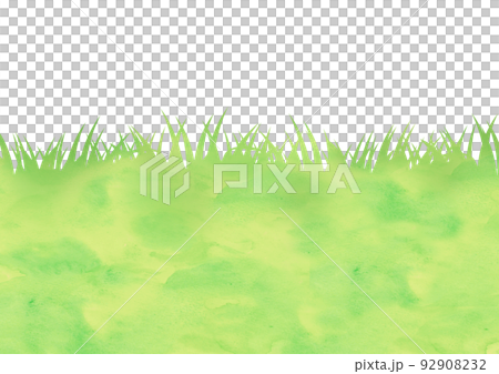 草原 水彩風イラスト素材 草原 水彩風イラスト素材 92908232