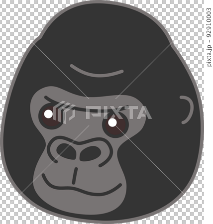 可用作圖標的大猩猩臉圖 可用作圖標的大猩猩臉圖 92910003