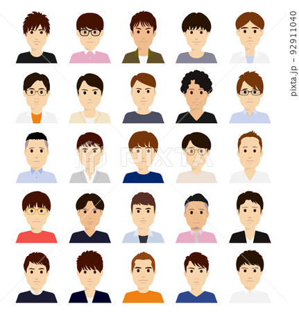若い男性のアバターアイコン　正面 92911040
