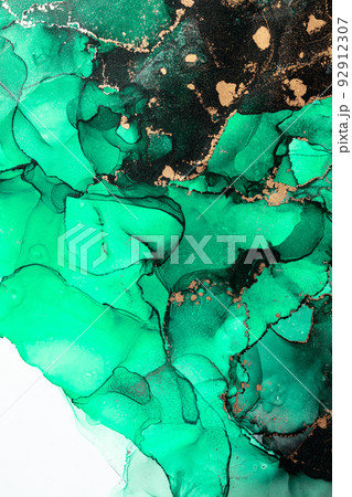 Marble ink abstract art from exquisite original painting for abstract background 92912307