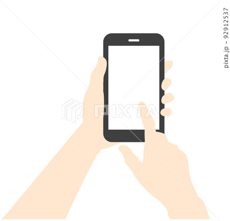 スマホを操作する手　PNG画面透過 92912537