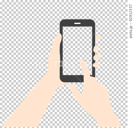 スマホを操作する手　PNG画面透過 92912537