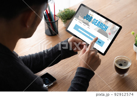 Online job search on modish website for worker to search for job opportunities Online job search on modish website for worker to search for job opportunities 92912574