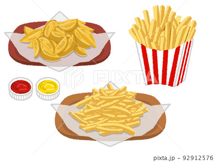 フライドポテトのイラスト 92912576