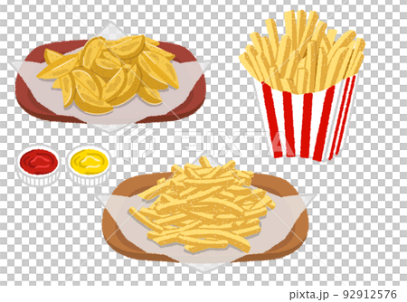 フライドポテトのイラスト 92912576