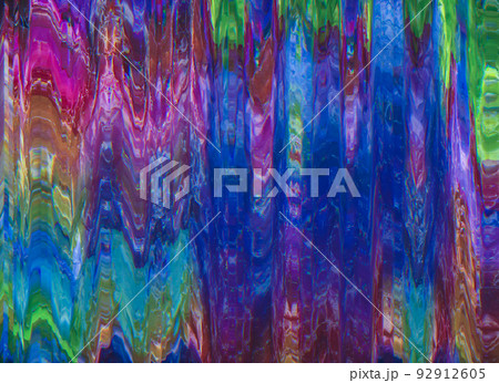 Glitch art. Neon noise texture. Static...のイラスト素材 [92912605] - PIXTA