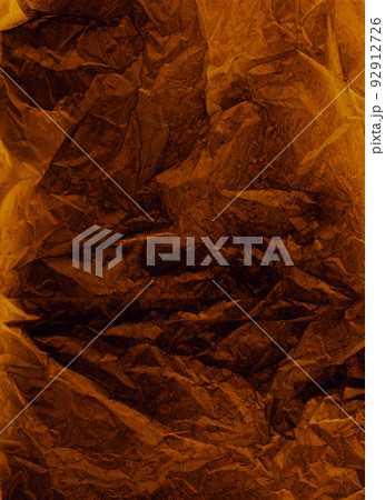 Rock texture. Grunge overlay. Wrinkled paper photo editor layer. Orange black creased rusty dust scratches grain noise on dark illustration abstract background. 92912726