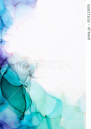 Marble ink abstract art from exquisite original painting for abstract background 92912809