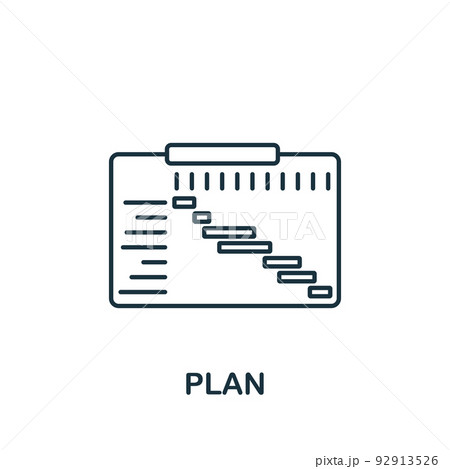 Plan icon. Monochrome simple icon for templates, web design and infographics 92913526